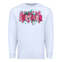 White i am a survivor Premium Sweatshirt - NancyCooperArtShop