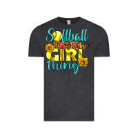 Vintage Black softball it's a girl thing Vintage Tee - LillyAllenDesigns