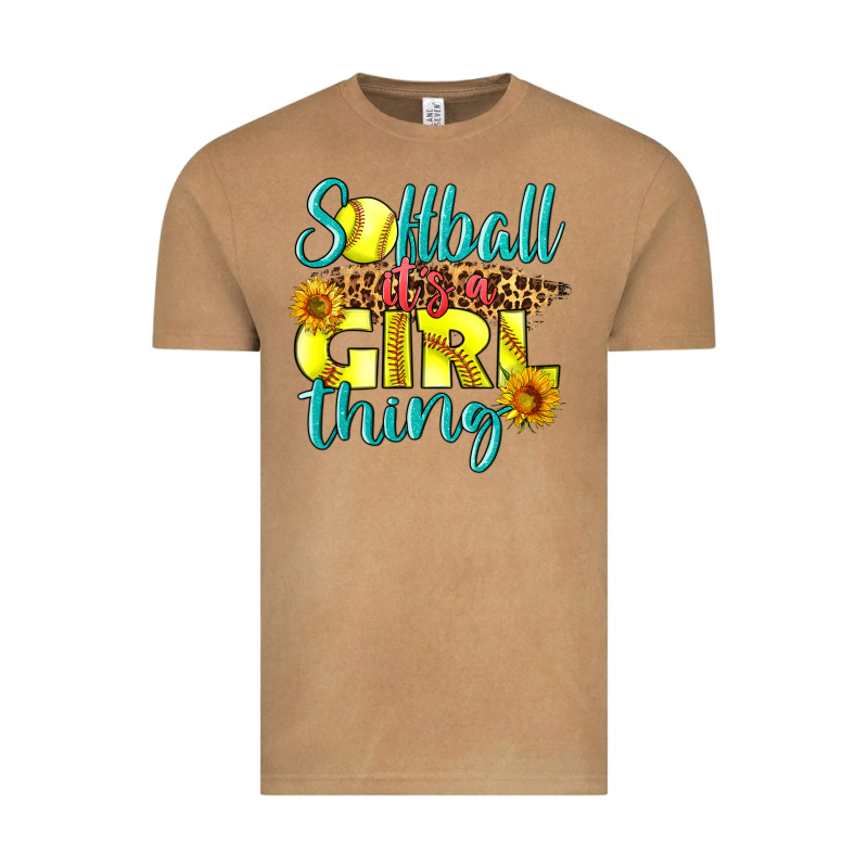 Softball It's A Girl Thing Vintage Tee by LillyAllenDesigns | Teevron
