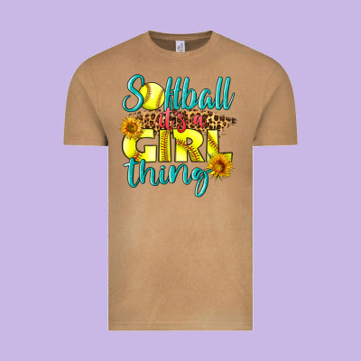 Softball It's A Girl Thing Vintage Tee Designed By Lillyallendesigns