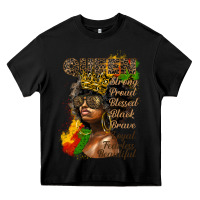 Black afro queen juneteenth Heavy Core Tee - HRA Design Shop