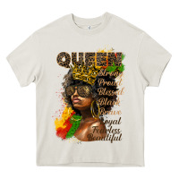 Cream afro queen juneteenth Heavy Core Tee - HRA Design Shop