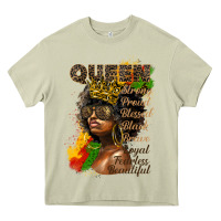 Mossy afro queen juneteenth Heavy Core Tee - HRA Design Shop