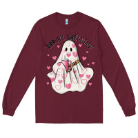 Burgundy boo jee valentine Long Sleeve Tee - MaliasSmallBusiness