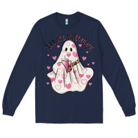 Navy boo jee valentine Long Sleeve Tee - MaliasSmallBusiness