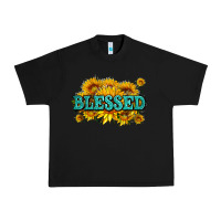 Black glitter blessed with sunflowers Urban Heavy Tee - AdoDesignShop