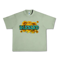 Oil Green glitter blessed with sunflowers Urban Heavy Tee - AdoDesignShop
