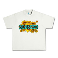 Pistachio glitter blessed with sunflowers Urban Heavy Tee - AdoDesignShop
