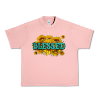 Salmon glitter blessed with sunflowers Urban Heavy Tee - AdoDesignShop