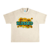 Sandshell glitter blessed with sunflowers Urban Heavy Tee - AdoDesignShop