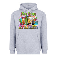 Heather Grey stay trippy little hippy Heavyweight Hoodie - NancyCooperArtShop