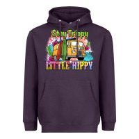 Plum stay trippy little hippy Heavyweight Hoodie - NancyCooperArtShop