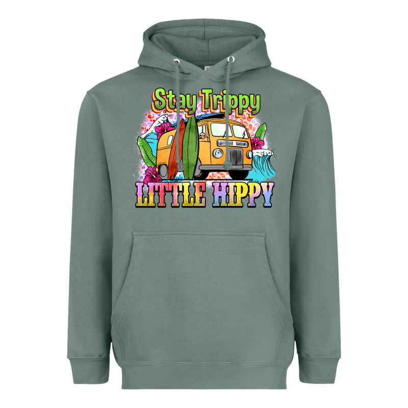 Stay Trippy Little Hippy Heavyweight Hoodie by NancyCooperArtShop | Teevron