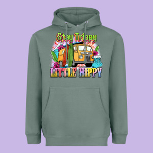 Stay Trippy Little Hippy Heavyweight Hoodie Designed By Nancycooperartshop