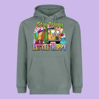 Stay Trippy Little Hippy Heavyweight Hoodie Designed By Nancycooperartshop