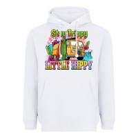 White stay trippy little hippy Heavyweight Hoodie - NancyCooperArtShop
