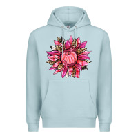 Blue Mist breast cancer sunflower Premium Hoodie - texasbilliewilder
