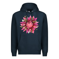 Navy breast cancer sunflower Premium Hoodie - texasbilliewilder