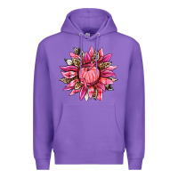 Purple breast cancer sunflower Premium Hoodie - texasbilliewilder