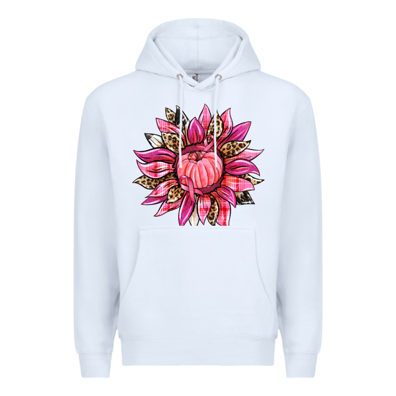 Breast Cancer Sunflower Premium Hoodie by texasbilliewilder | Teevron