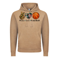 Peace Love Basketball Vintage Hoodie | Teevron