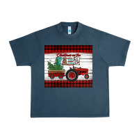 Midnight Navy christmas on the farm tractor Urban Heavy Tee - Jasminsmagicworld