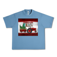 Pebble Blue christmas on the farm tractor Urban Heavy Tee - Jasminsmagicworld