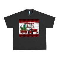 Pigment Black christmas on the farm tractor Urban Heavy Tee - Jasminsmagicworld