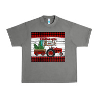 Christmas On The Farm Tractor Urban Heavy Tee | Teevron