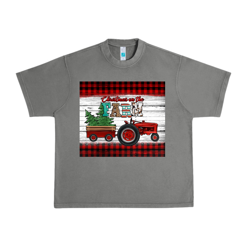 Christmas On The Farm Tractor Urban Heavy Tee by Jasminsmagicworld | Teevron