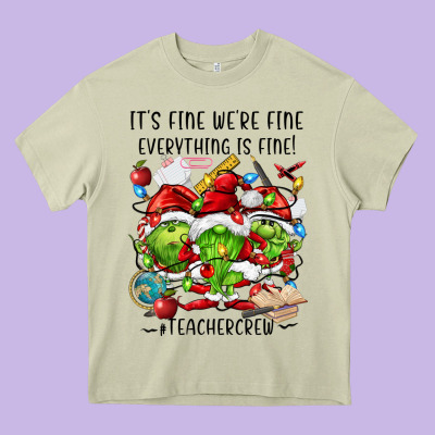 It's Fine We're Fine Everythıng Is Fine! Heavy Core Tee Designed By Fadigitalartstudio