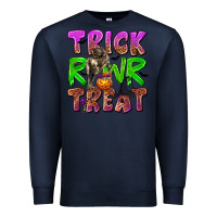 Navy Trick Rawr Treat Premium Sweatshirt - texasbilliewilder
