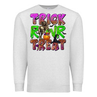 Oatmeal Heather Trick Rawr Treat Premium Sweatshirt - texasbilliewilder