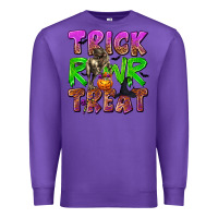 Purple Trick Rawr Treat Premium Sweatshirt - texasbilliewilder