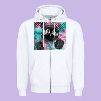 Racing Zipper Hoodie Designed By Lillyallendesigns