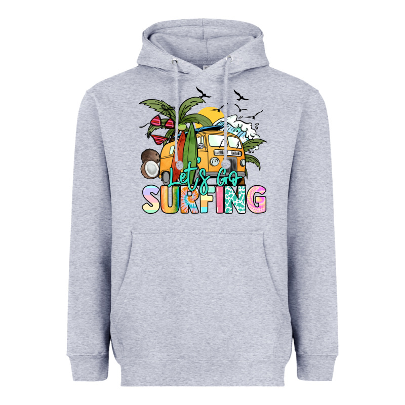 Let's Go Surfing Heavyweight Hoodie by NancyCooperArtShop | Teevron