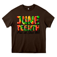 Chocolate Brown juneteenth free ish since 1865 Heavy Core Tee - HRA Design Shop