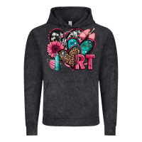 Vintage Black rt respiratory therapist hearts Vintage Hoodie - Jasminsmagicworld