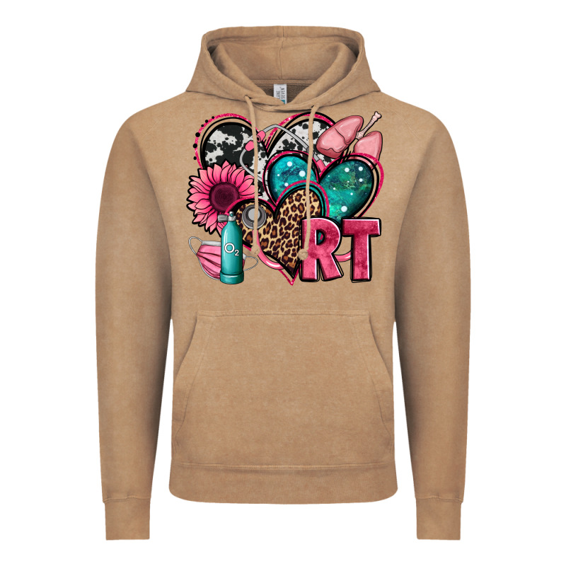 Rt Respiratory Therapist Hearts Vintage Hoodie by Jasminsmagicworld | Teevron