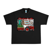 Black christmas on the farm tractor buffalo plaid Urban Heavy Tee - Jasminsmagicworld