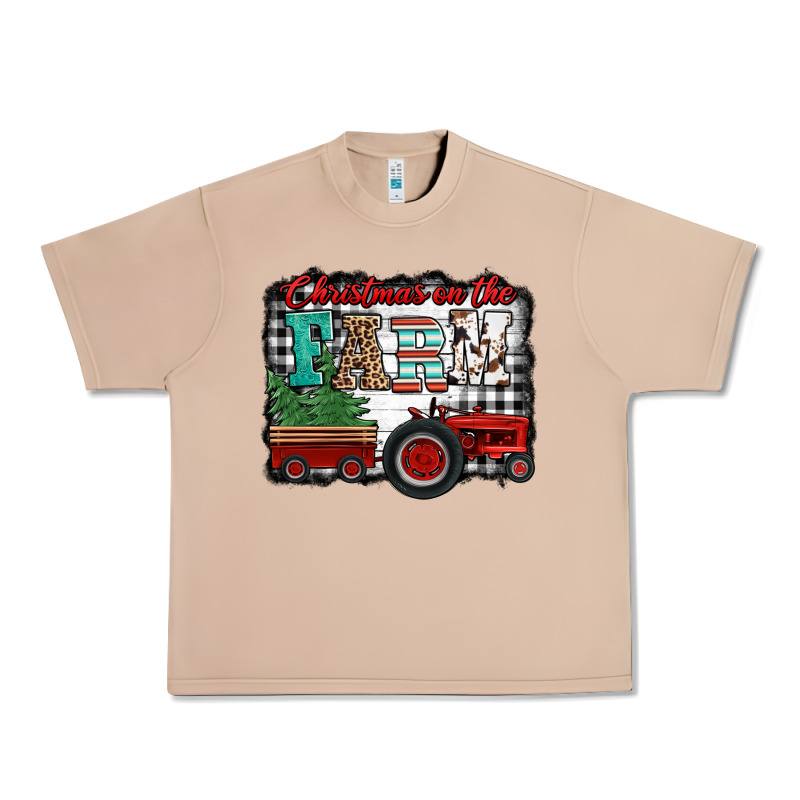 Christmas On The Farm Tractor Buffalo Plaid Urban Heavy Tee by Jasminsmagicworld | Teevron