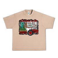 Burro christmas on the farm tractor buffalo plaid Urban Heavy Tee - Jasminsmagicworld