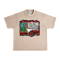 French Oak christmas on the farm tractor buffalo plaid Urban Heavy Tee - Jasminsmagicworld