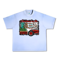 Grape Ice christmas on the farm tractor buffalo plaid Urban Heavy Tee - Jasminsmagicworld