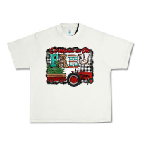 Pistachio christmas on the farm tractor buffalo plaid Urban Heavy Tee - Jasminsmagicworld
