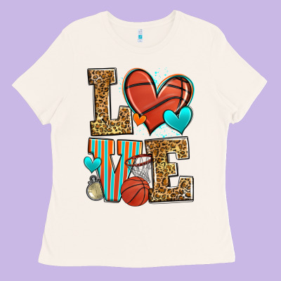 Love Basketball Ladies Tee Designed By Zillion Design Studio