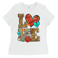 White love basketball Ladies Tee - Zillion Design Studio