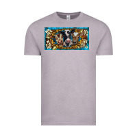 Vintage Zinc western cow turquoise’s white flowers license plate template Vintage Tee - BarkalooDesign
