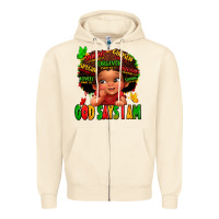 Sandshell god says i am juneteenth kid Zipper Hoodie - LillyAllenDesigns
