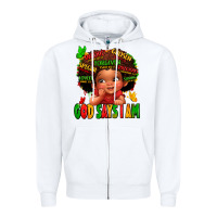 White god says i am juneteenth kid Zipper Hoodie - LillyAllenDesigns